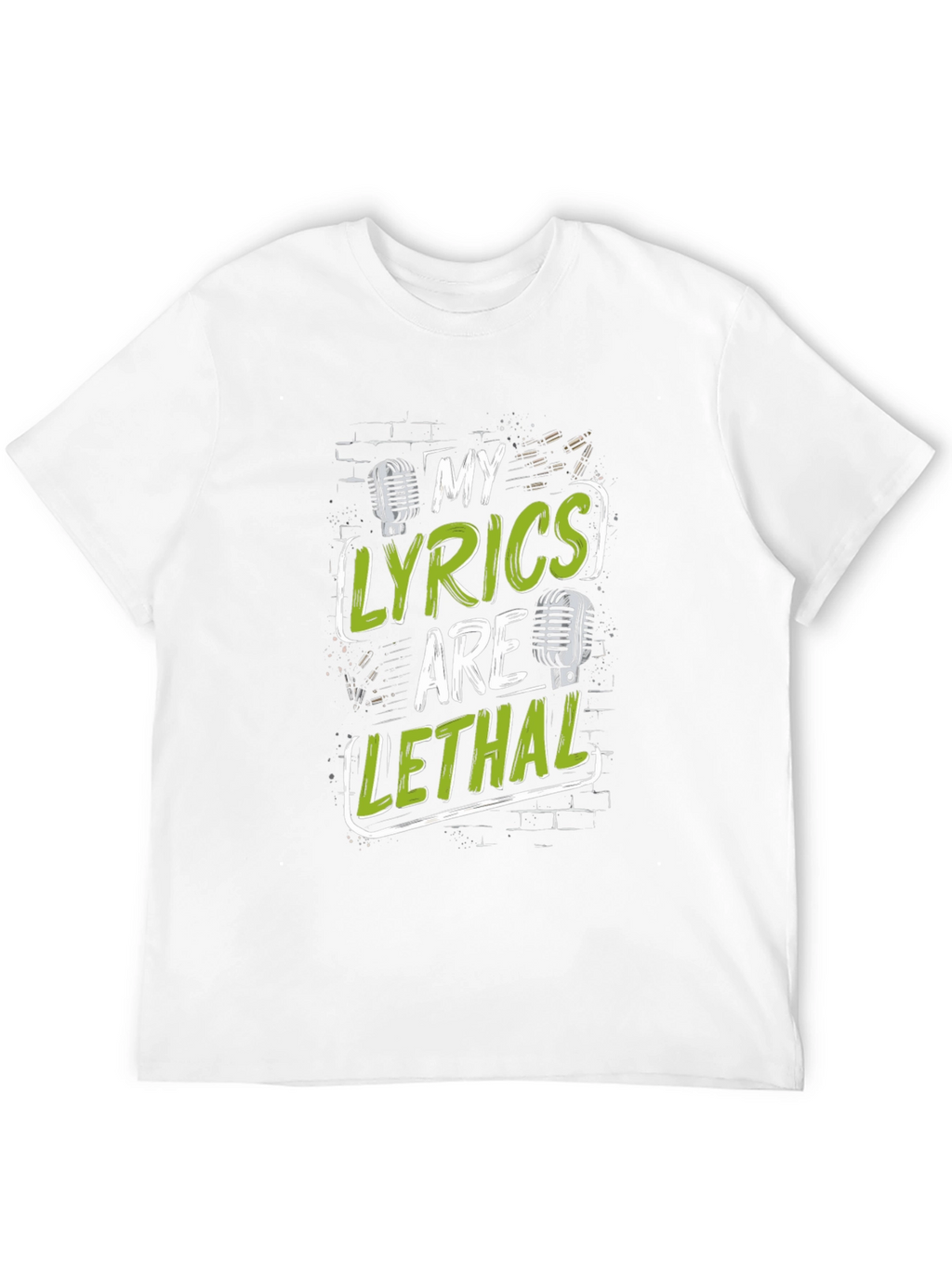 My Lyrics Are Lethal Black Graphic T-Shirt