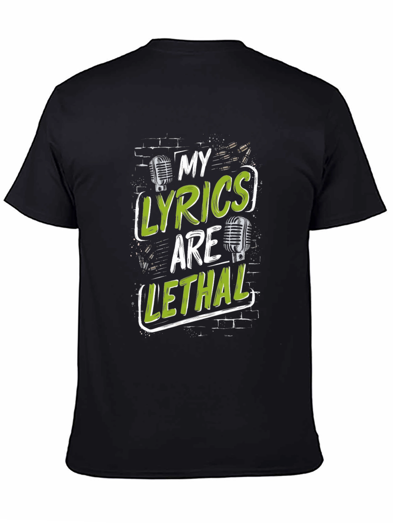 My Lyrics Are Lethal Black Graphic T-Shirt