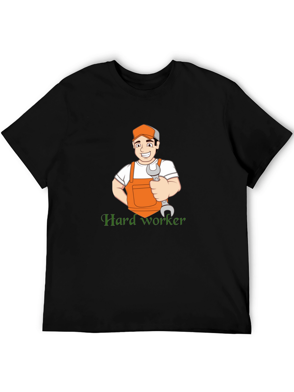 Hard Worker Cartoon Graphic T-Shirt