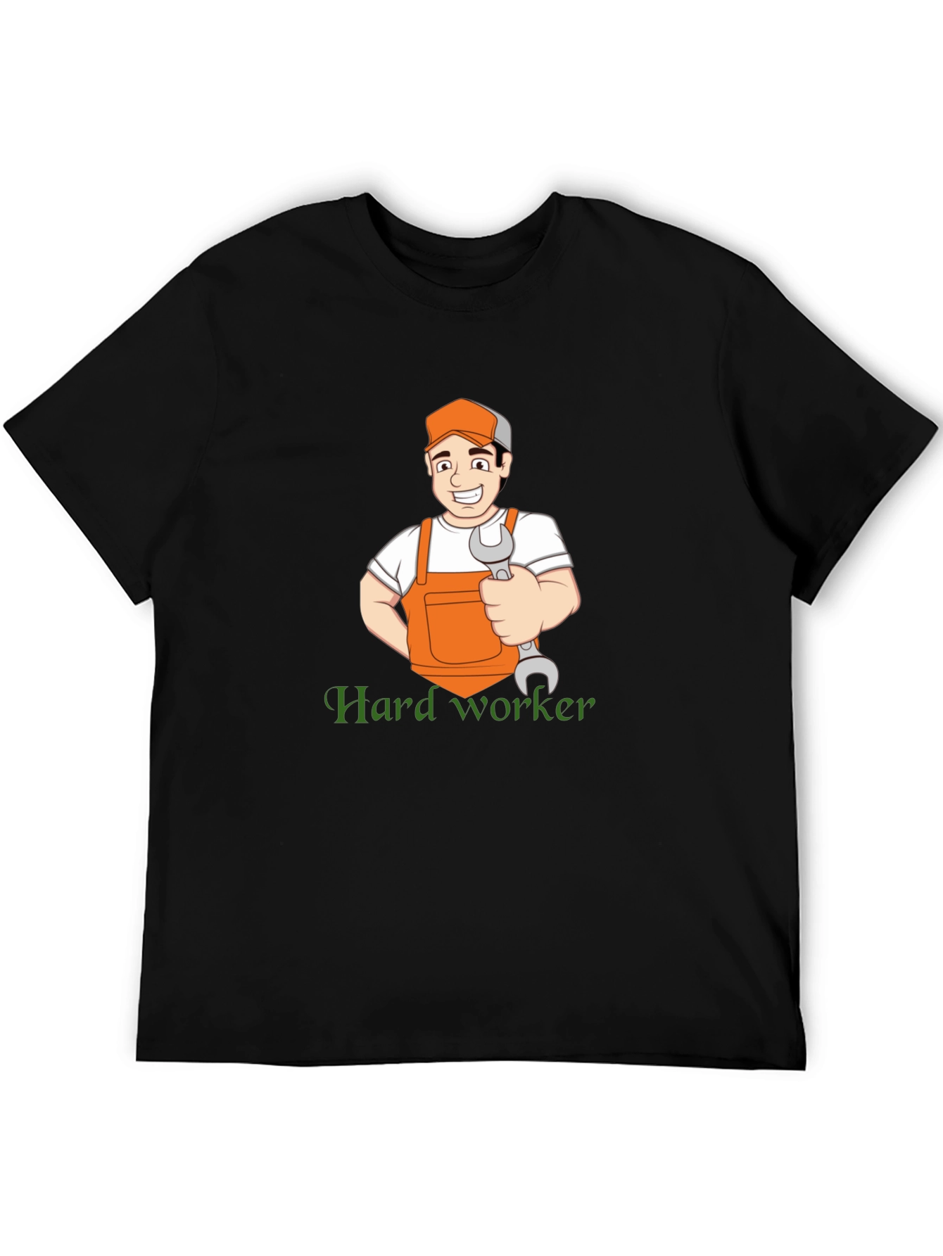 Hard Worker Cartoon Graphic T-Shirt