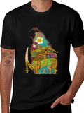 Psychedelic Island Warrior Black T-Shirt