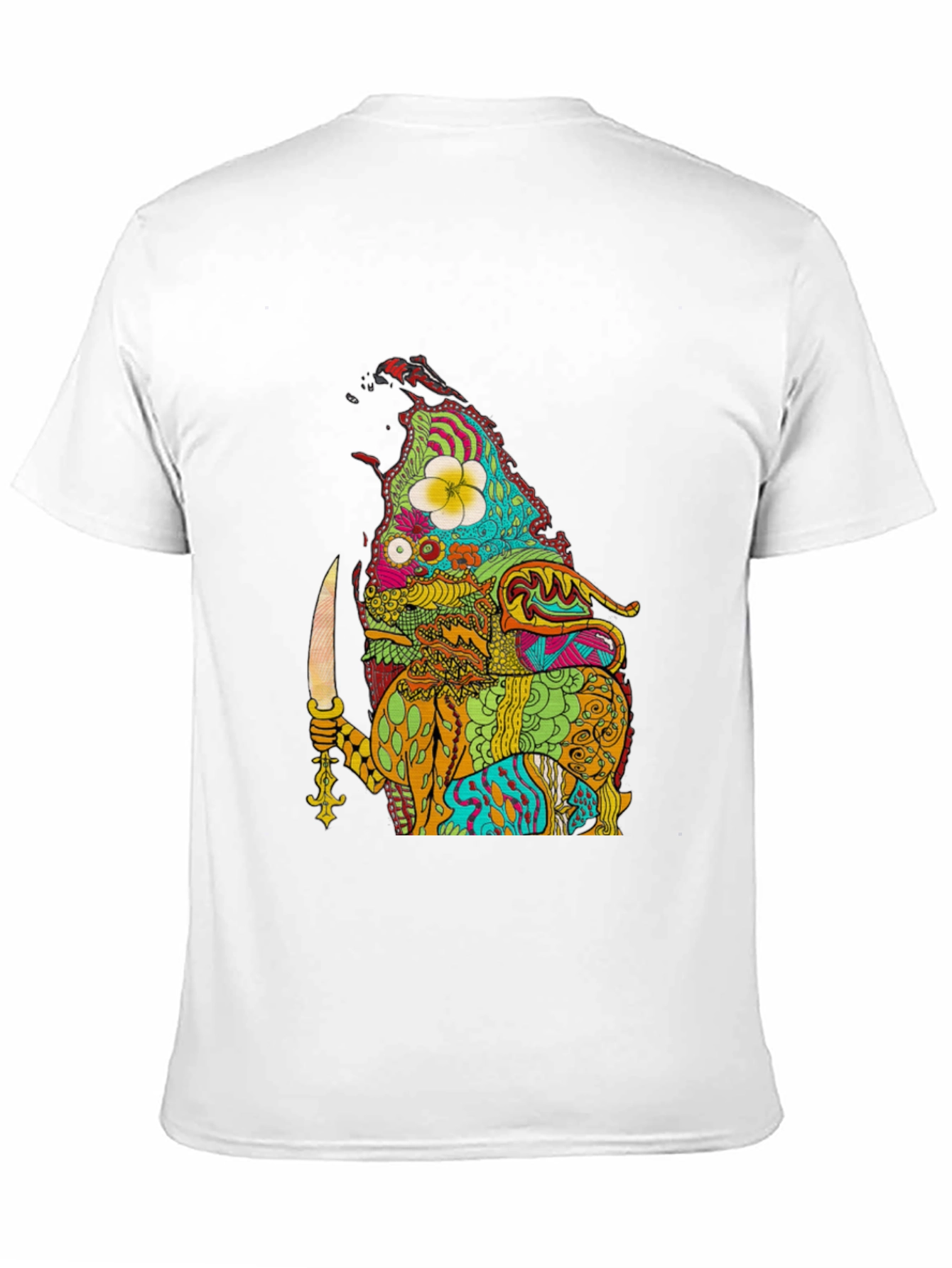 Psychedelic Island Warrior Black T-Shirt