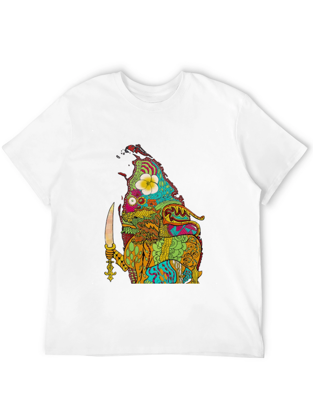 Psychedelic Island Warrior Black T-Shirt