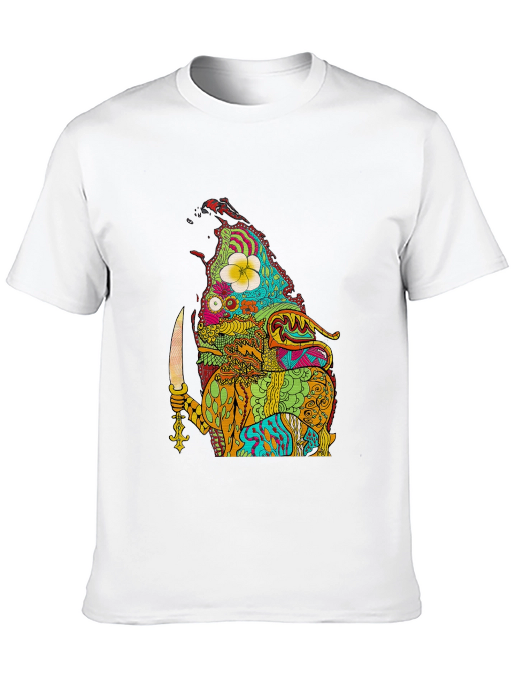 Psychedelic Island Warrior Black T-Shirt