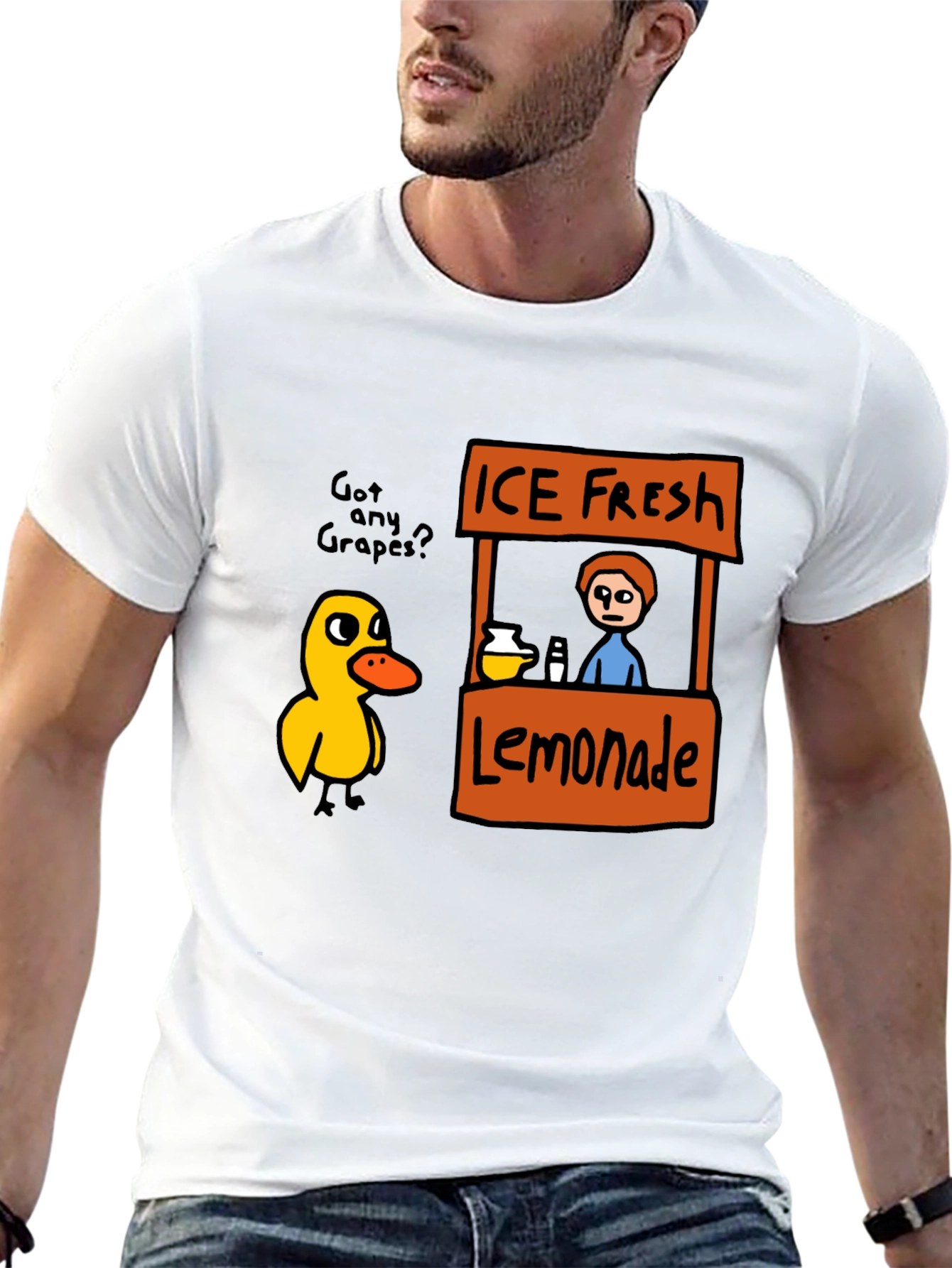 Funny Duck Lemonade Stand Graphic T-Shirt