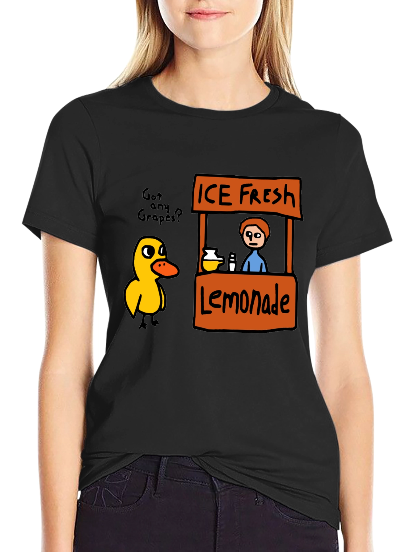Funny Duck Lemonade Stand Graphic T-Shirt