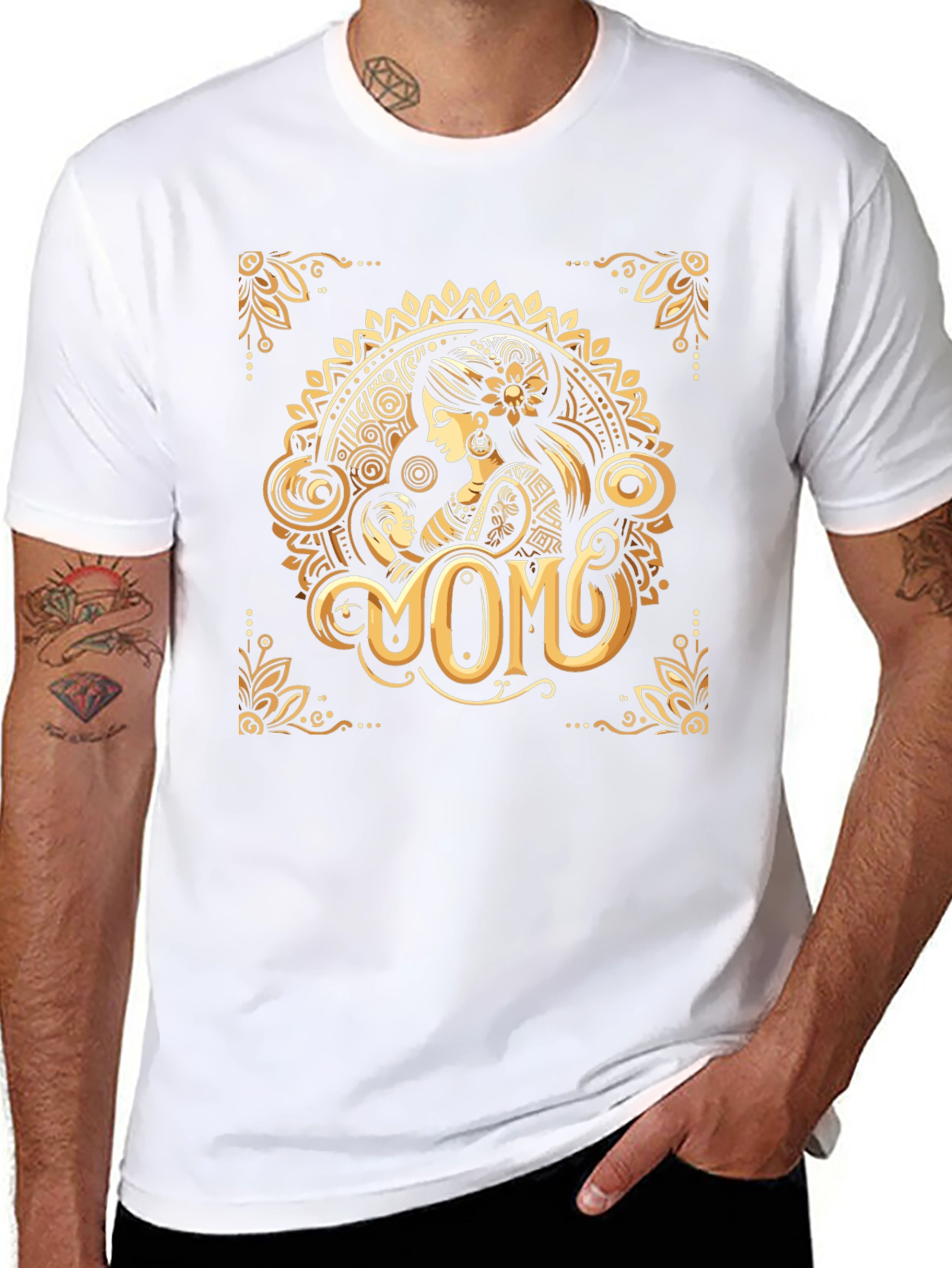 Elegant Momo Graphic Print Crew Neck T-Shirt