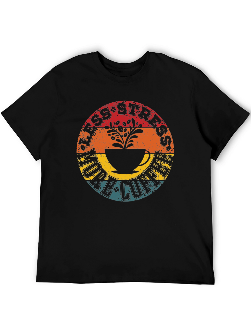 Less Stress More Coffee Graphic T-Shirt