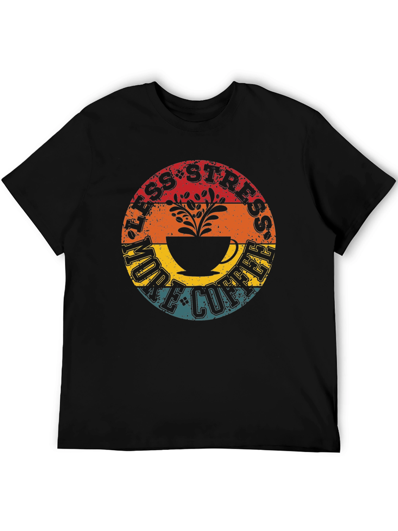 Less Stress More Coffee Graphic T-Shirt