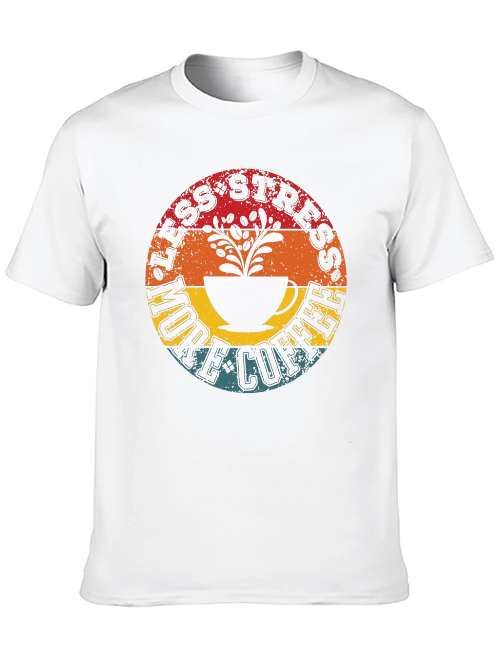 Less Stress More Coffee Graphic T-Shirt