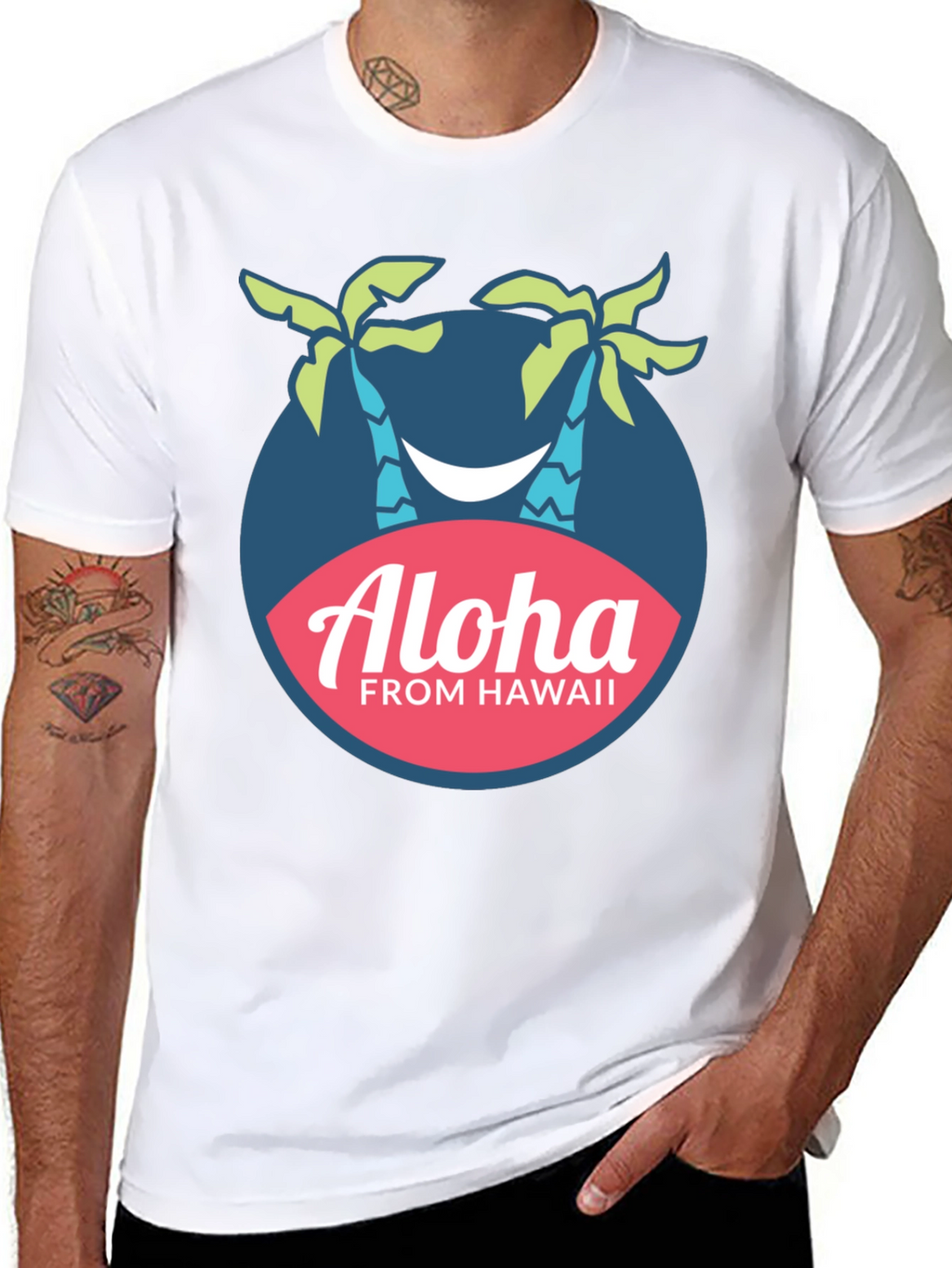 Aloha From Hawaii Palm Tree Graphic T-Shirt