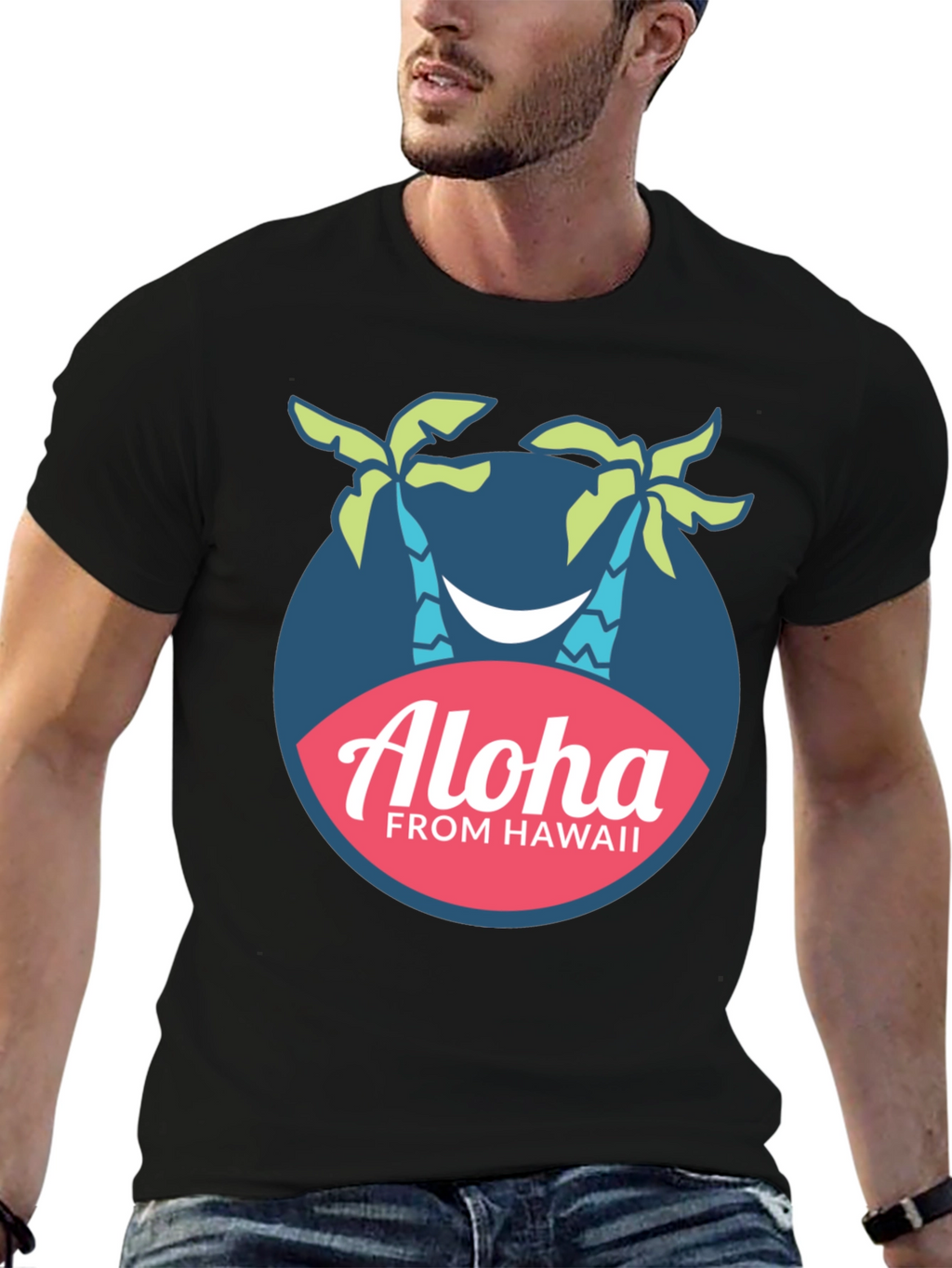 Aloha From Hawaii Palm Tree Graphic T-Shirt