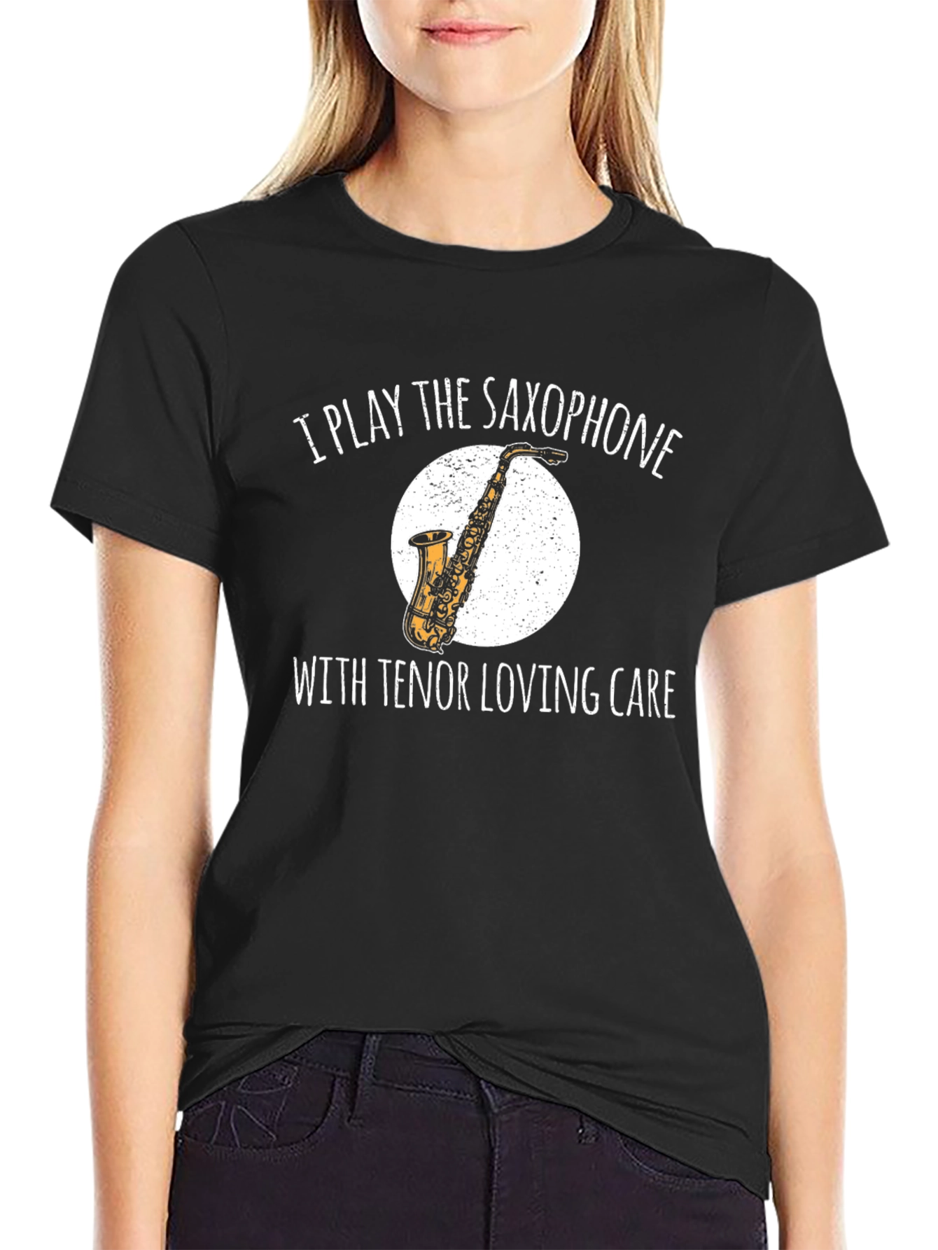 Saxophone Lovers T-Shirt - I Play the Saxophone with Tenor Loving Care