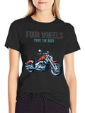 Four Wheels Motorcycle Graphic T-Shirt
