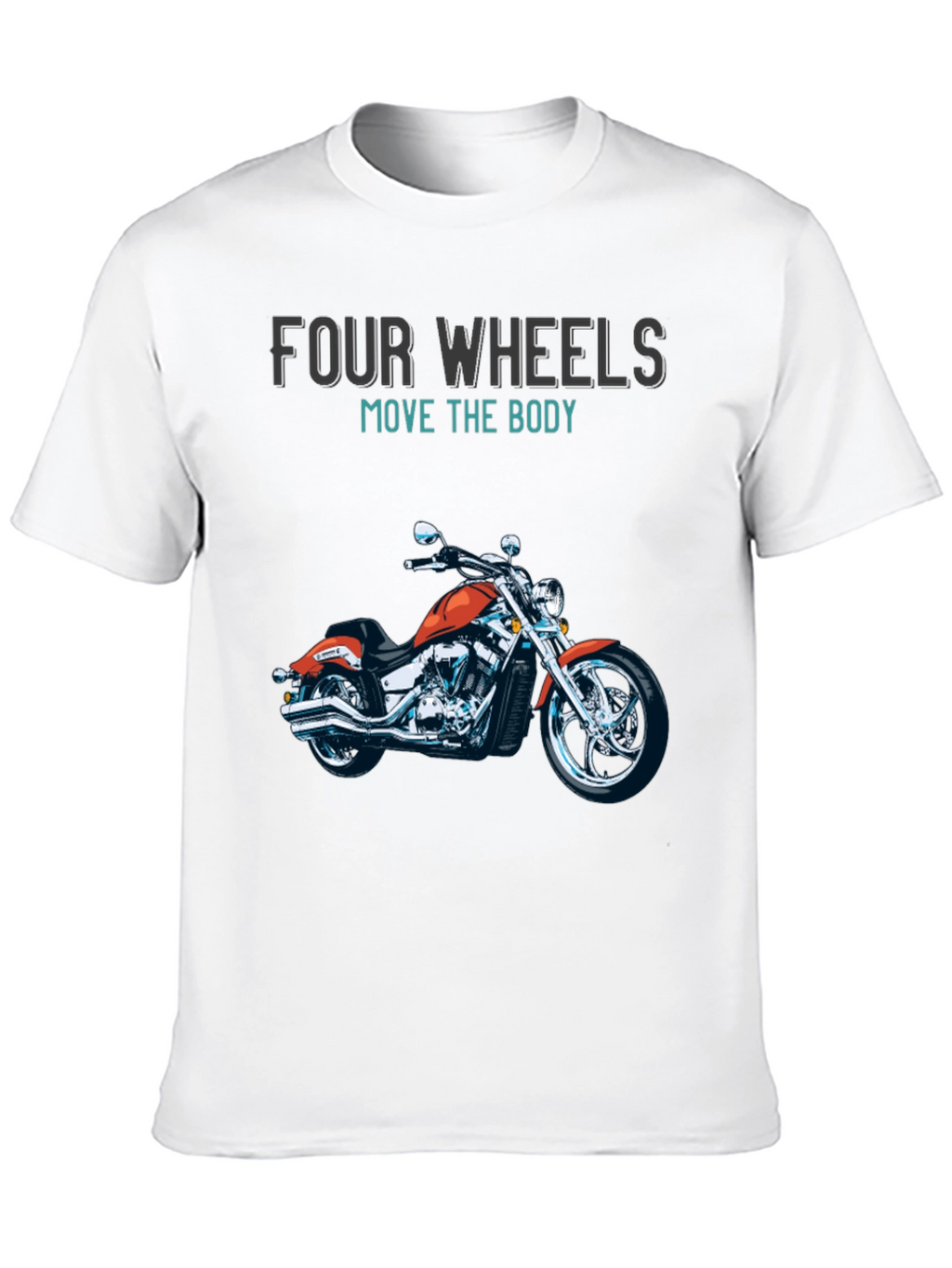 Four Wheels Motorcycle Graphic T-Shirt