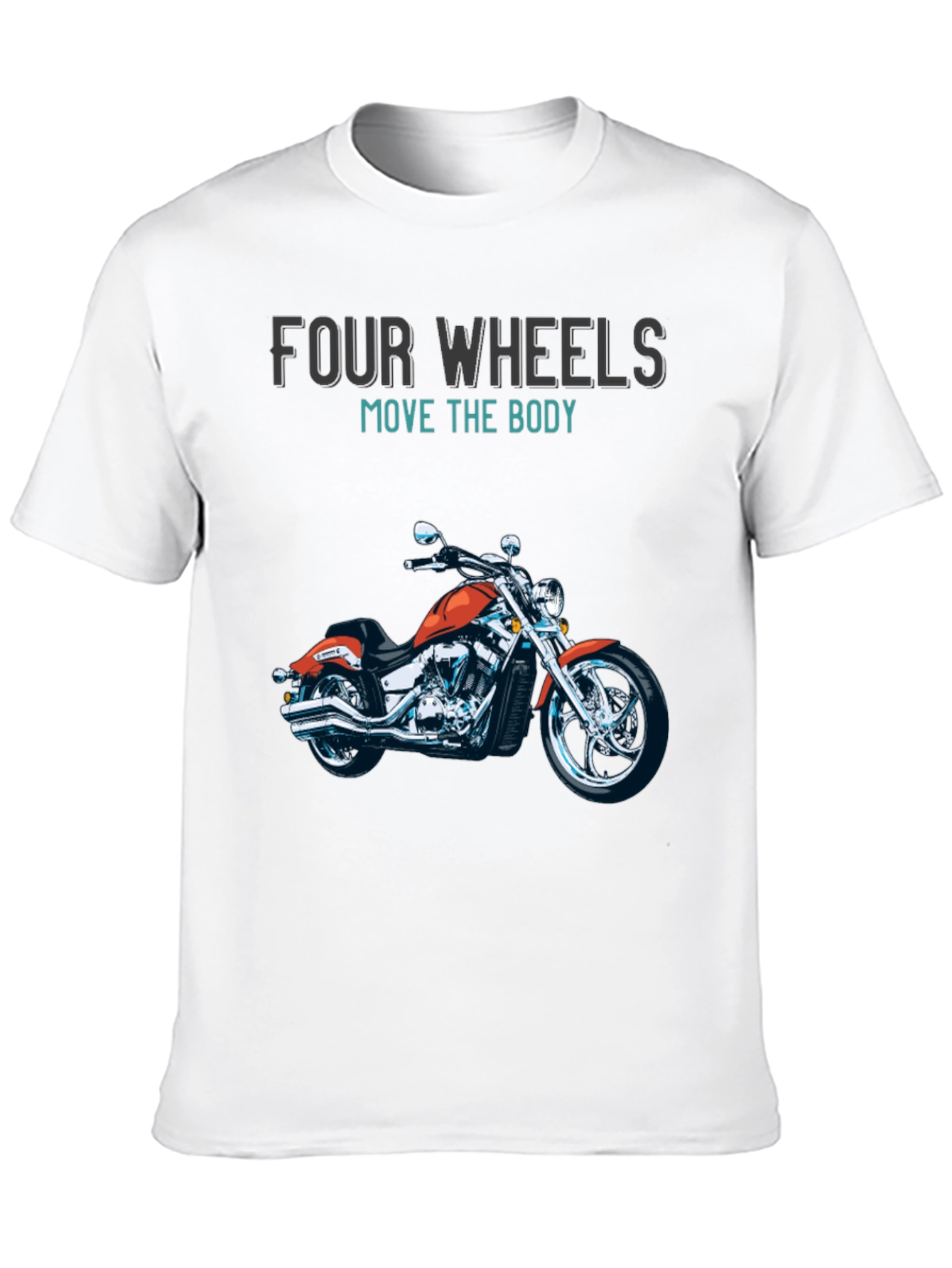 Four Wheels Motorcycle Graphic T-Shirt