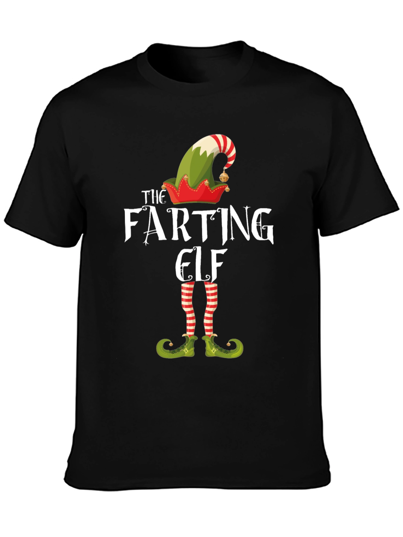 The Farting Elf Funny Christmas T-Shirt