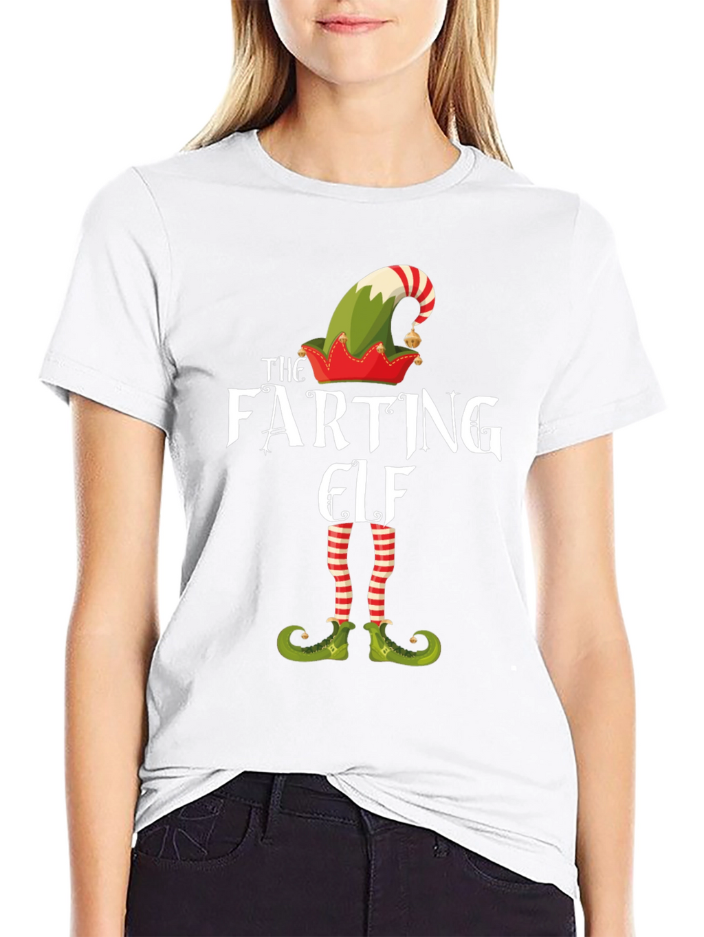 The Farting Elf Funny Christmas T-Shirt