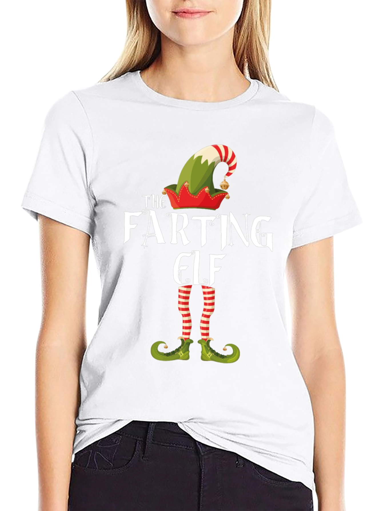 The Farting Elf Funny Christmas T-Shirt
