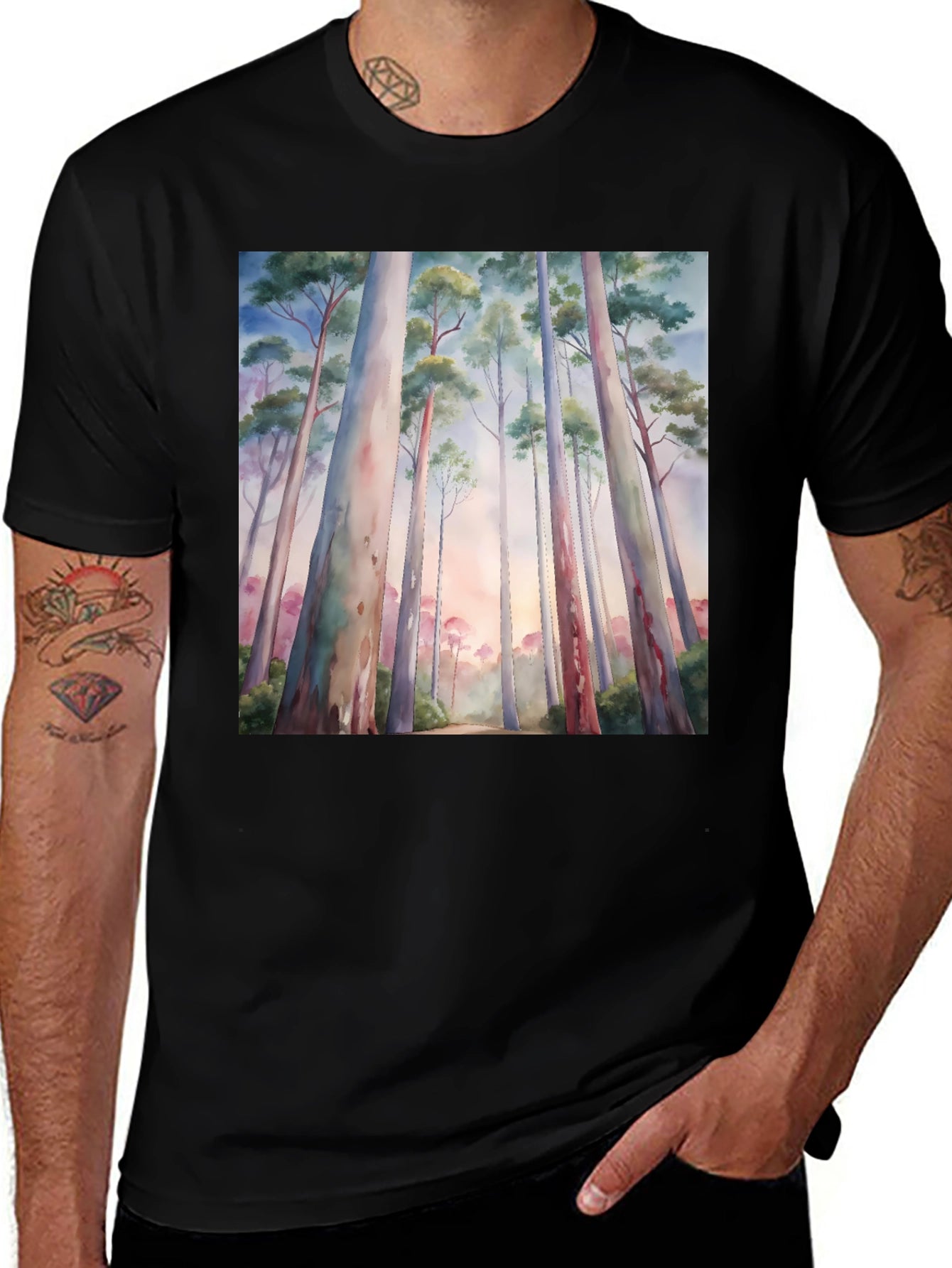 Eucalyptus Forest Watercolor Graphic Tee