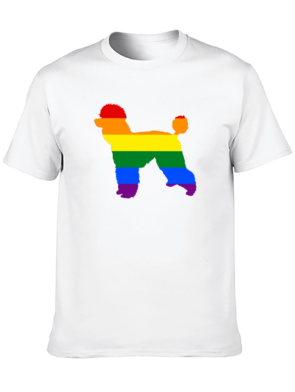Rainbow Poodle T-Shirt - Pride Dog Tee