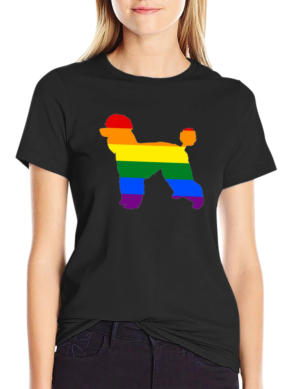 Rainbow Poodle T-Shirt - Pride Dog Tee