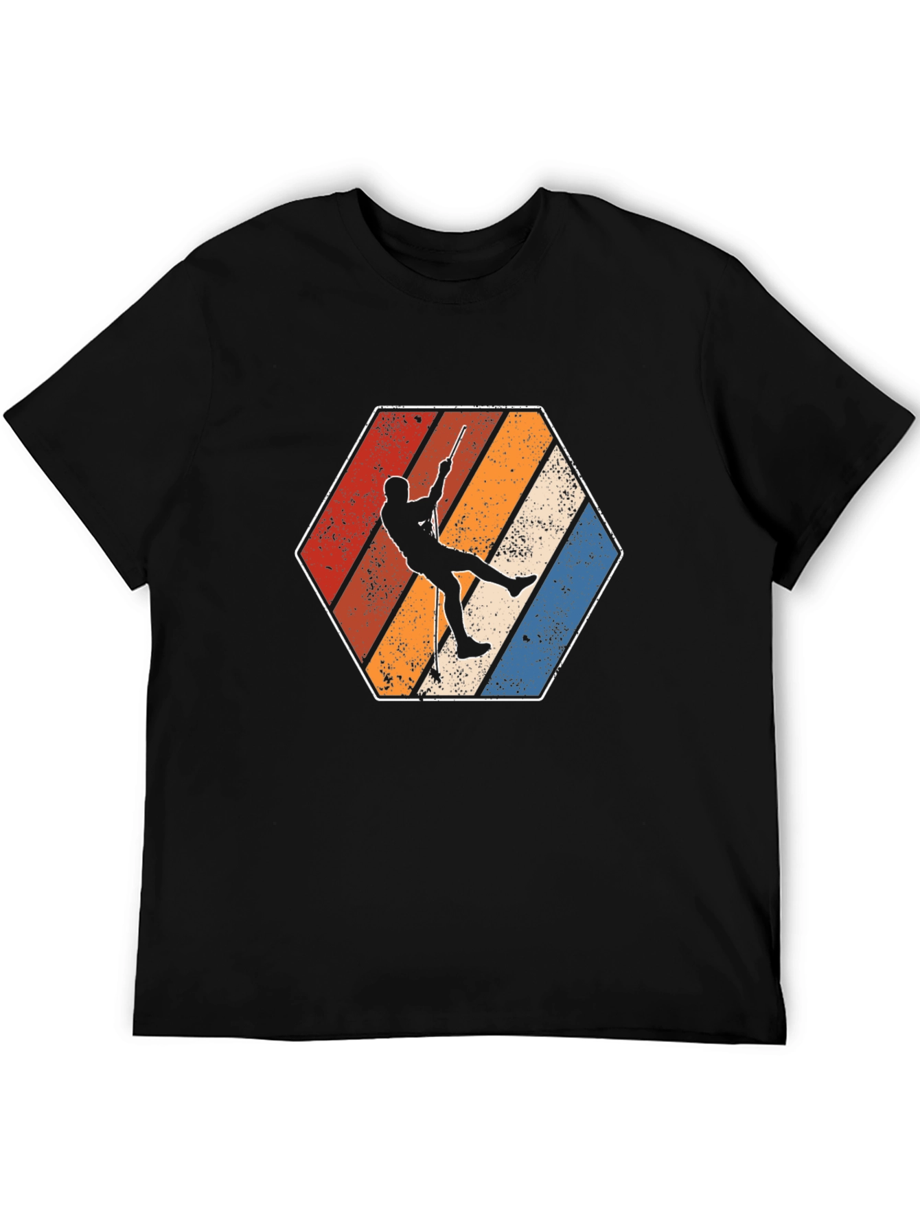 Retro Climbing T-Shirt Vintage Style Rappel Design