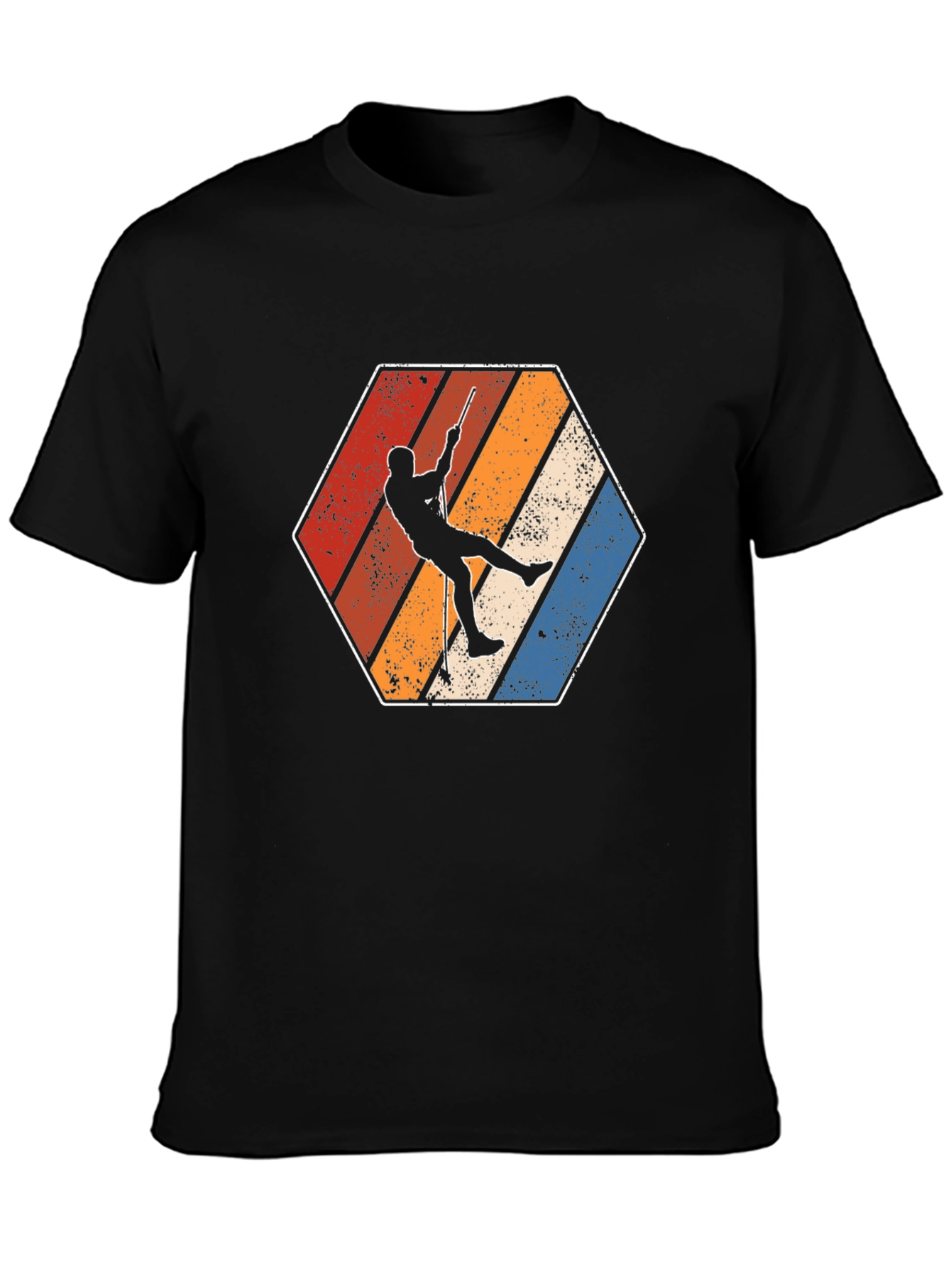 Retro Climbing T-Shirt Vintage Style Rappel Design