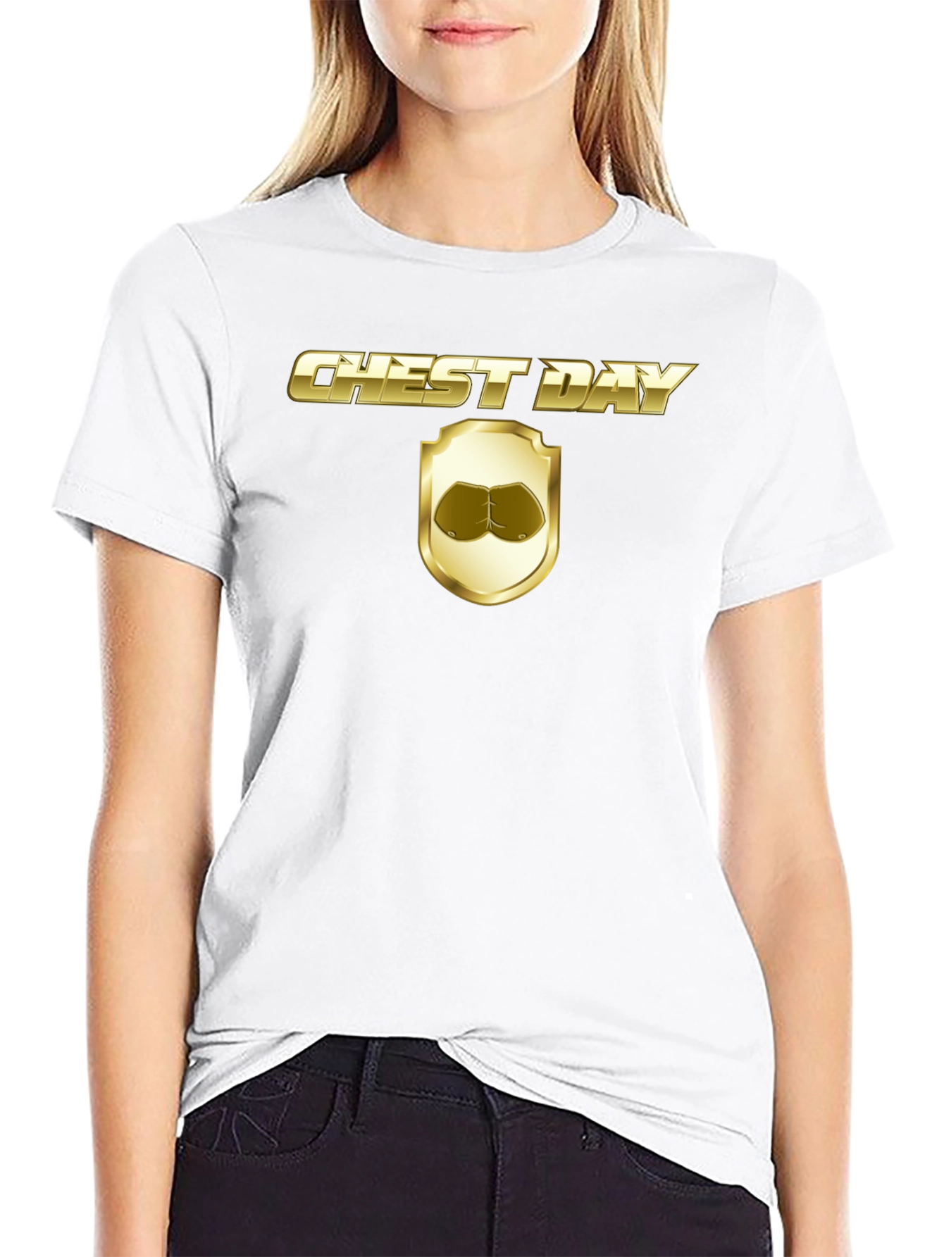 Chest Day Graphic T-Shirt - Gym Humor