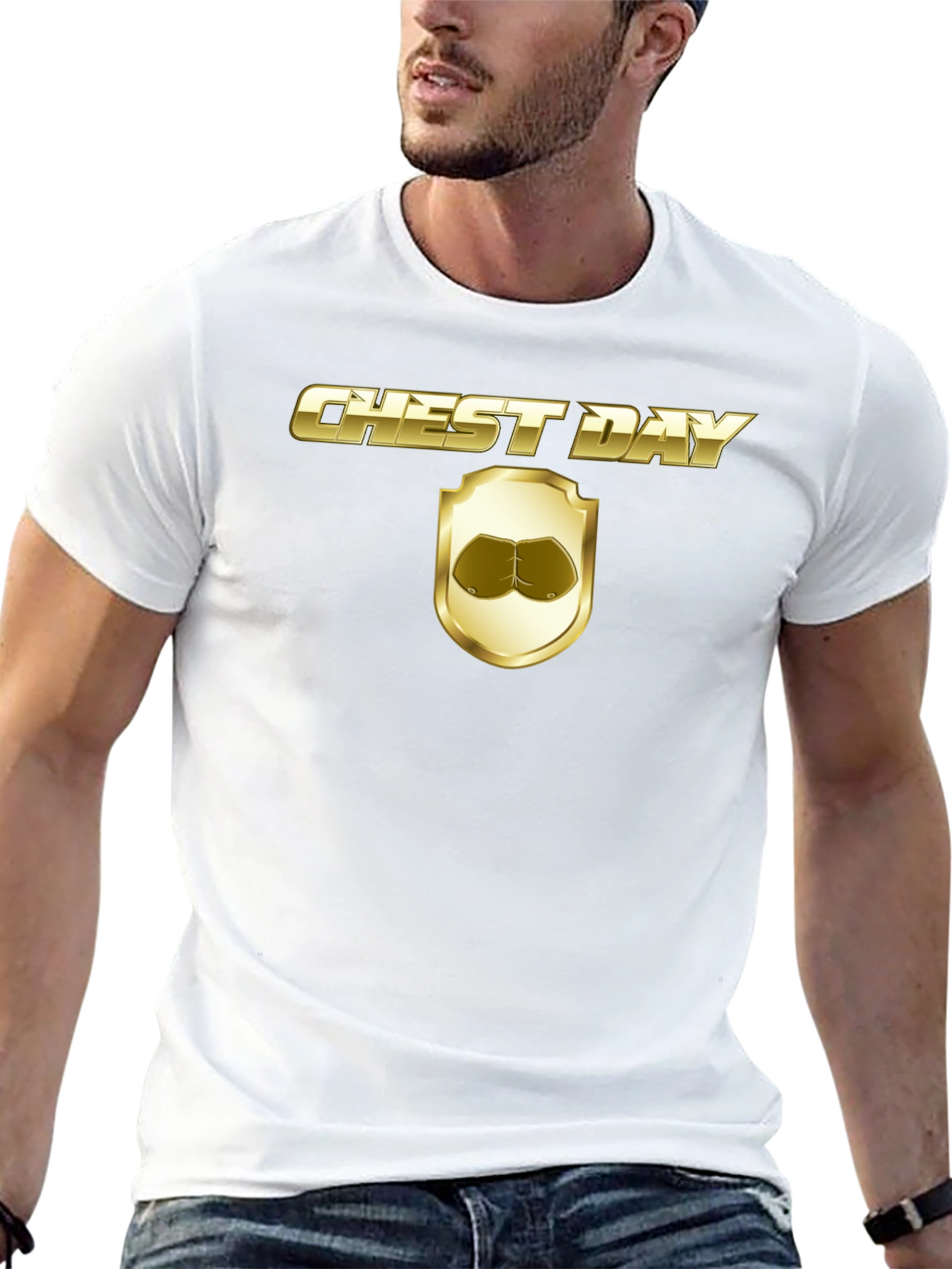Chest Day Graphic T-Shirt - Gym Humor