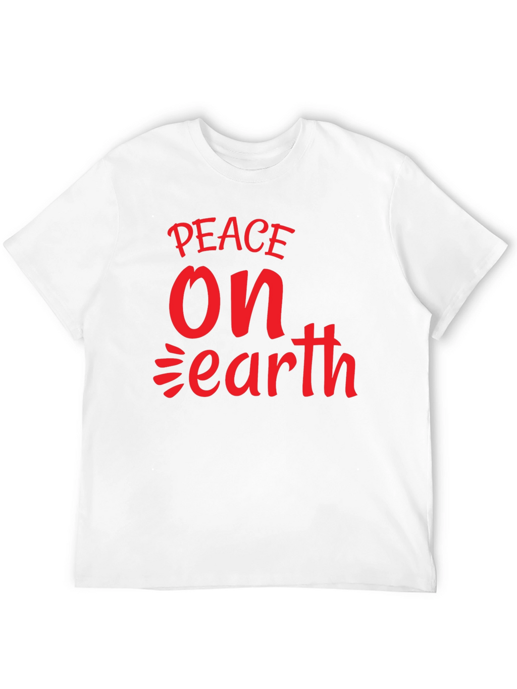Peace On Earth Graphic Tee - Black Cotton