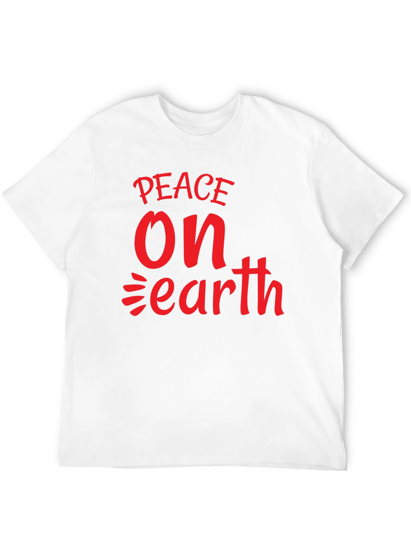 Peace On Earth Graphic Tee - Black Cotton