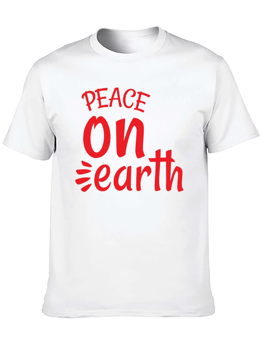 Peace On Earth Graphic Tee - Black Cotton