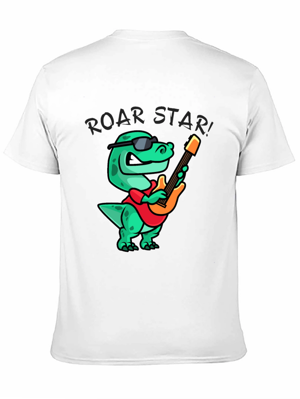 Roar Star Dino Guitarist Black T-Shirt