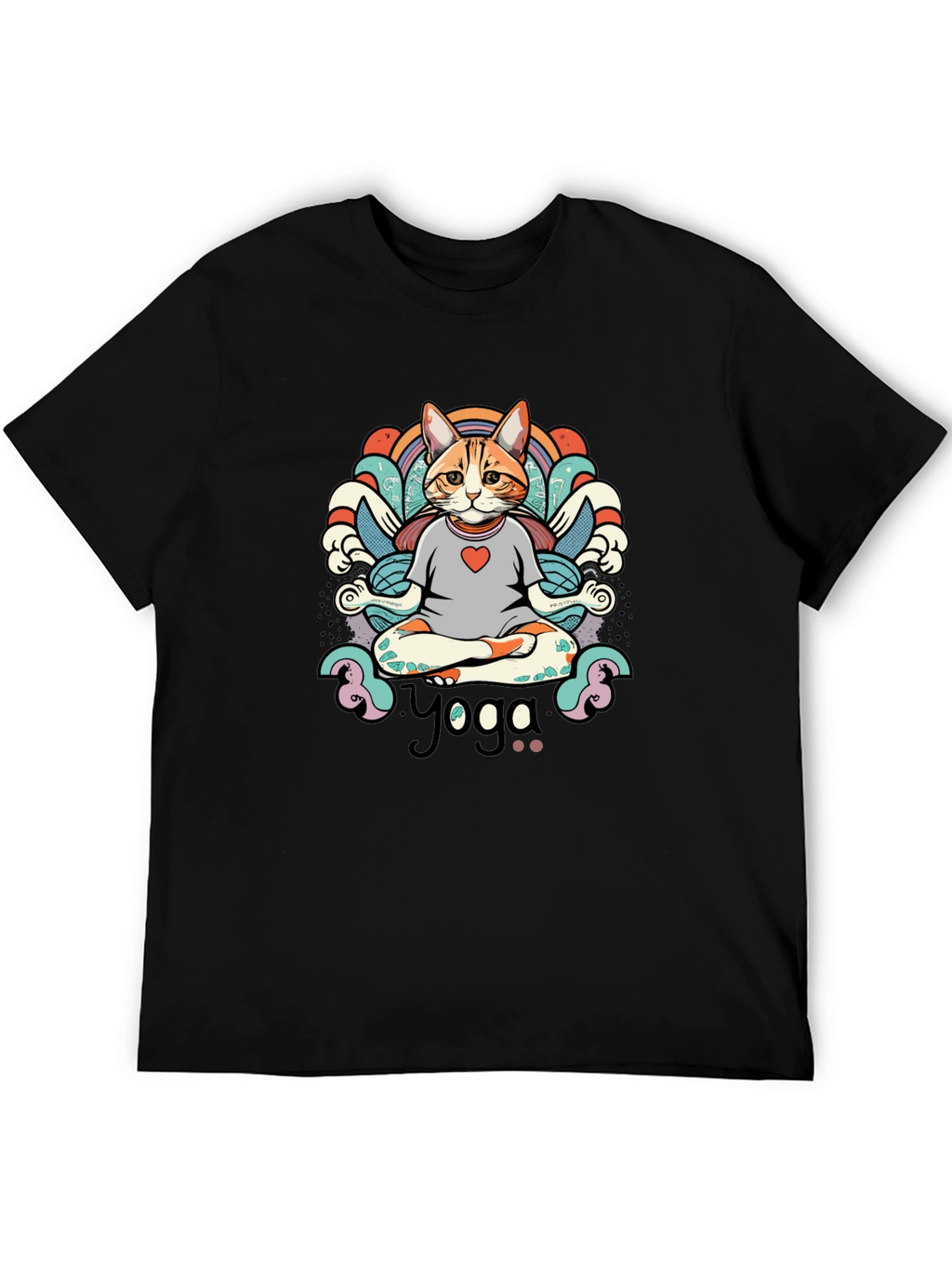 Yoga Cat T-Shirt - Meditating Feline Tee