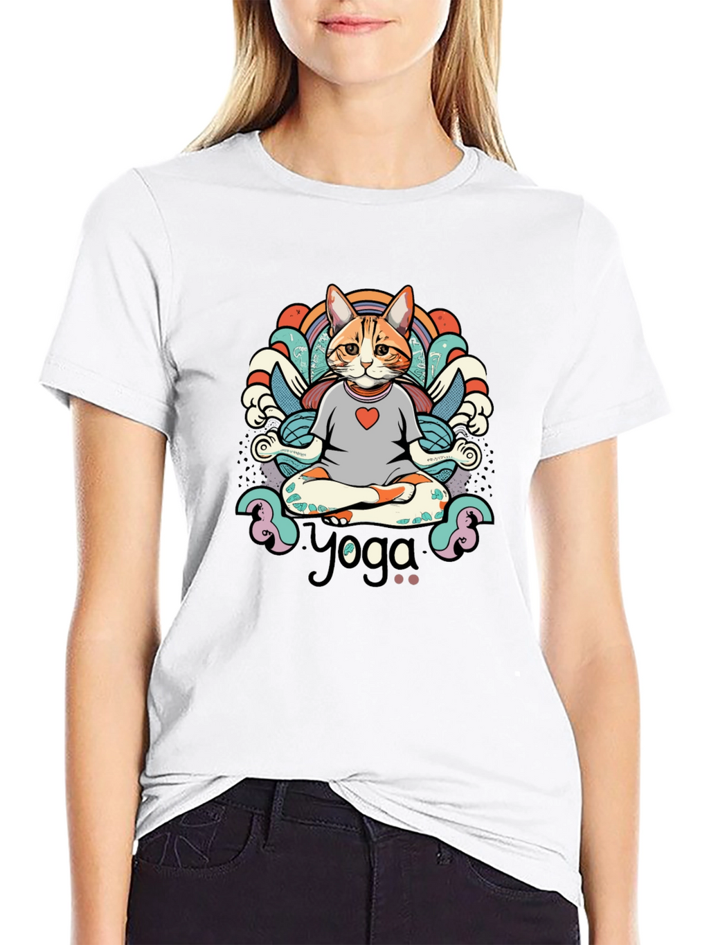 Yoga Cat T-Shirt - Meditating Feline Tee