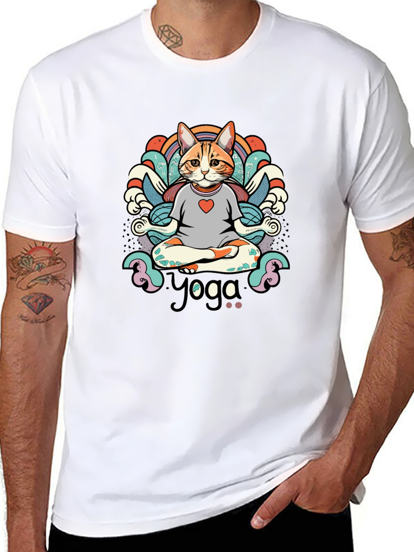 Yoga Cat T-Shirt - Meditating Feline Tee