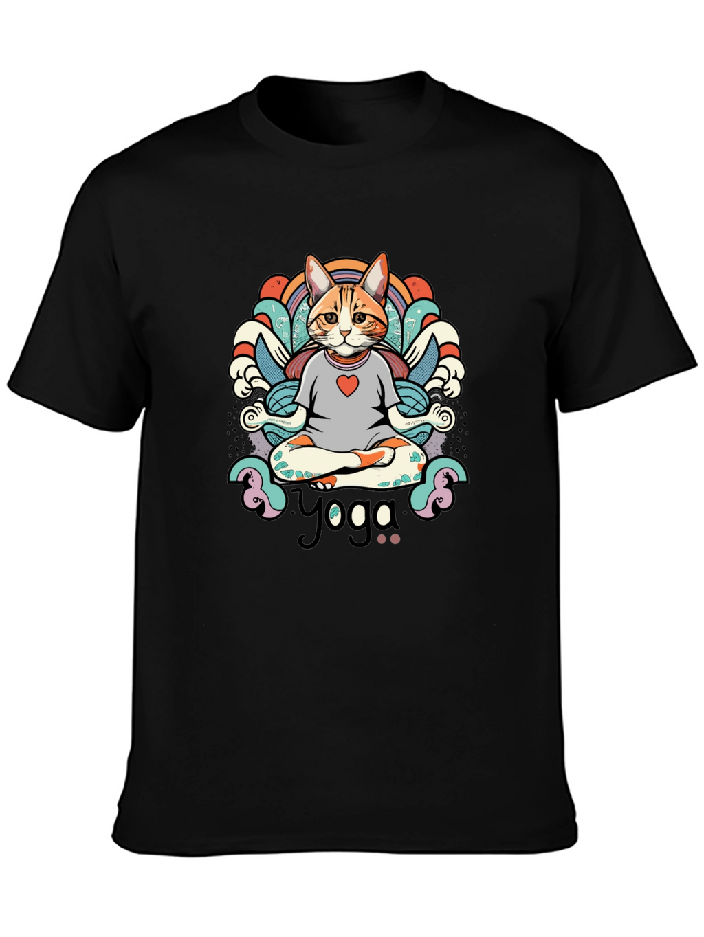Yoga Cat T-Shirt - Meditating Feline Tee