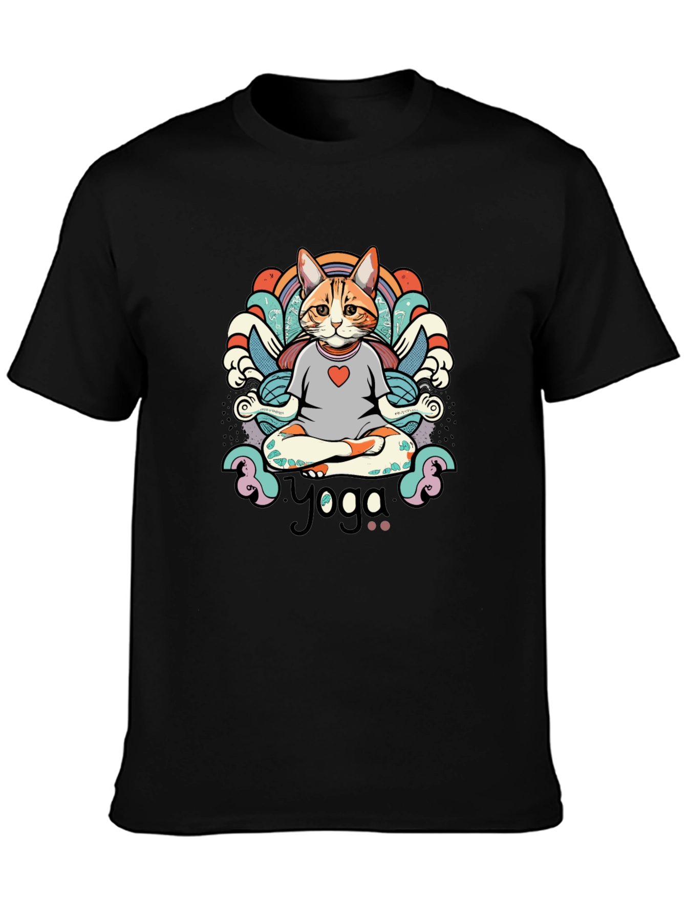 Yoga Cat T-Shirt - Meditating Feline Tee