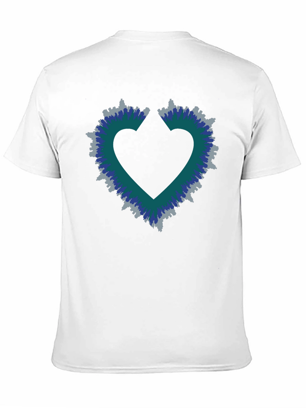 Heart Skyline Mens Black T-Shirt