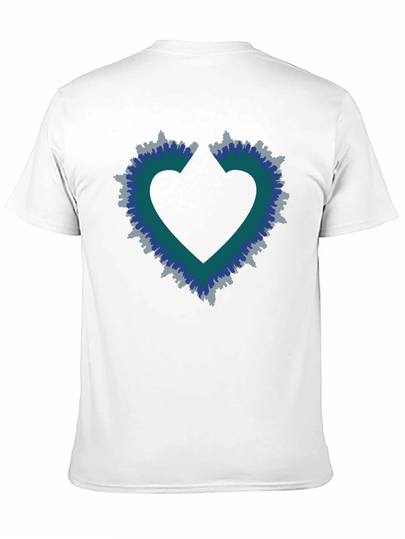 Heart Skyline Mens Black T-Shirt