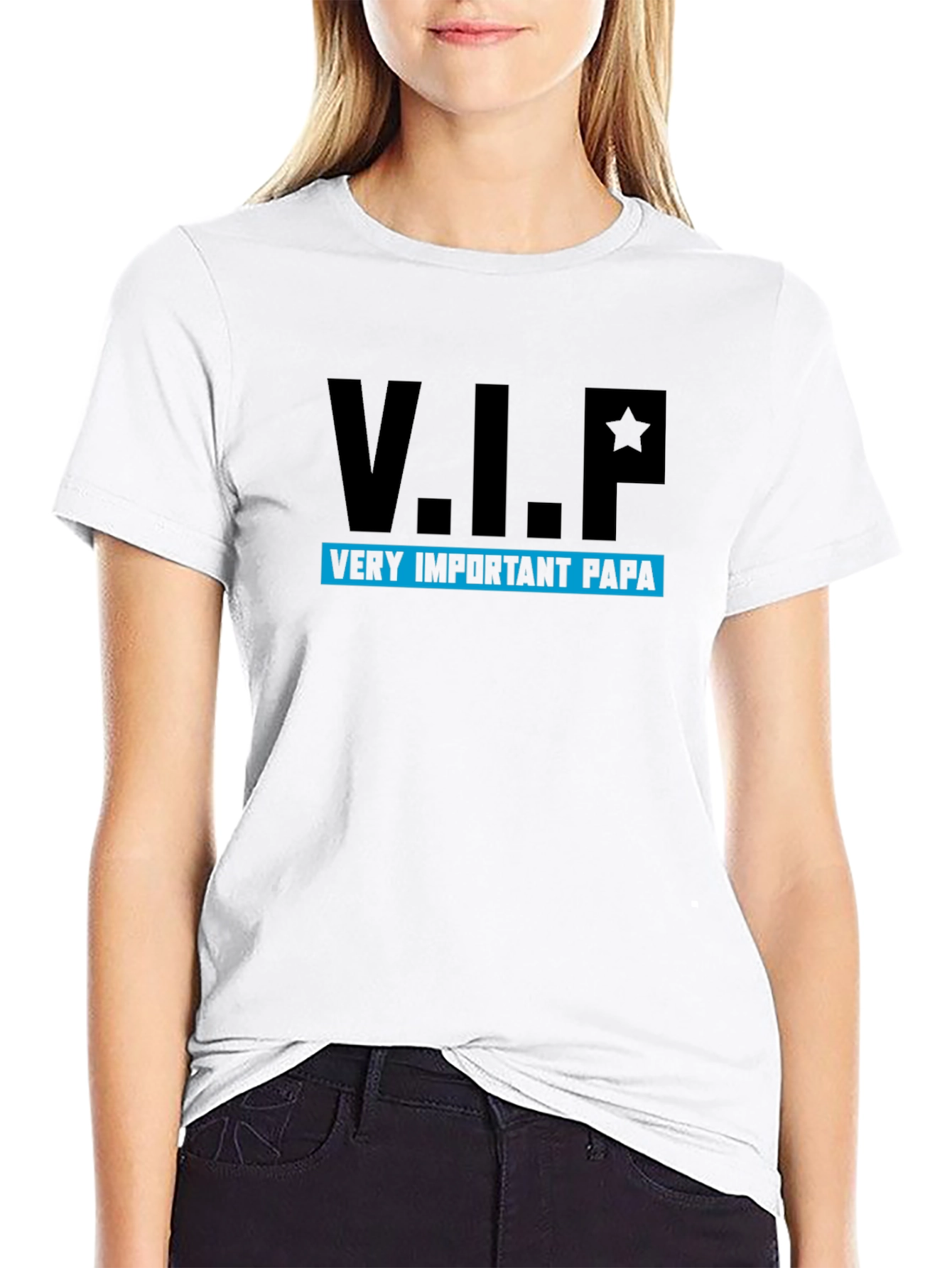 V.I.P. Very Important Papa Black T-Shirt
