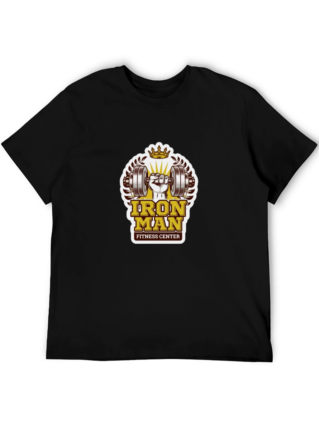 Iron Man Fitness Center Black T-Shirt