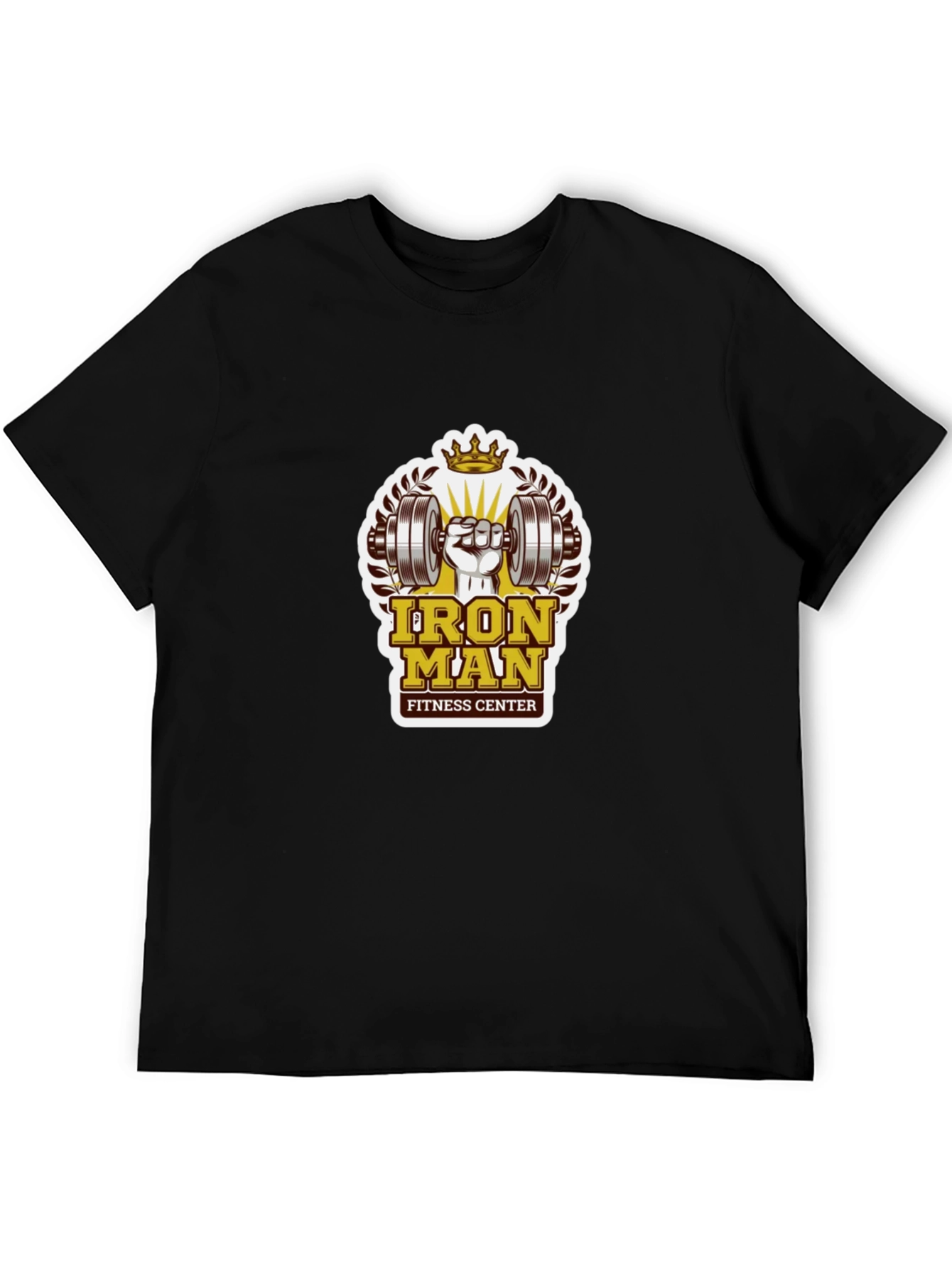 Iron Man Fitness Center Black T-Shirt