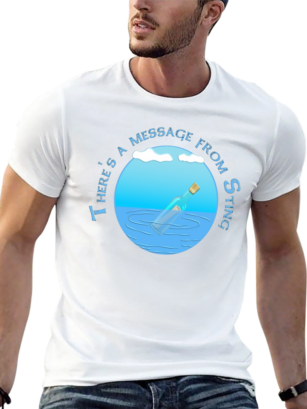 Message in a Bottle T-Shirt - Sting Fan Apparel
