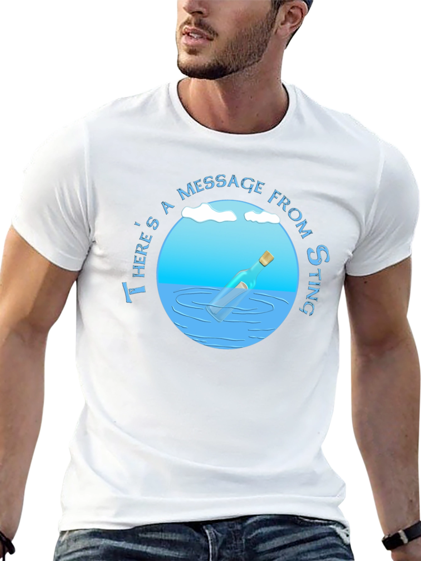 Message in a Bottle T-Shirt - Sting Fan Apparel