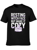 Resting Witch Face Cozy T-Shirt - Halloween Apparel