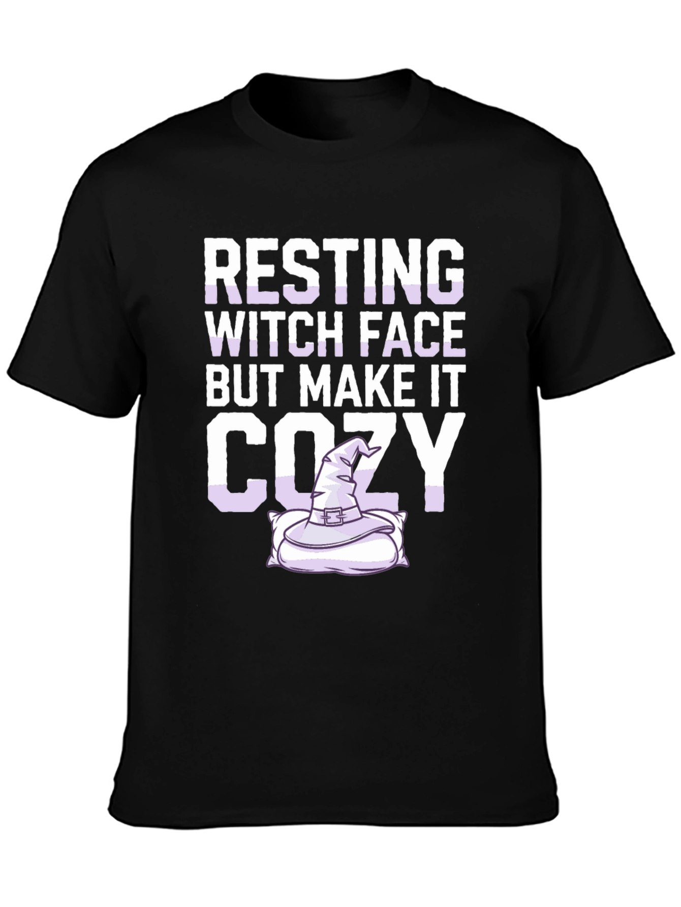 Resting Witch Face Cozy T-Shirt - Halloween Apparel