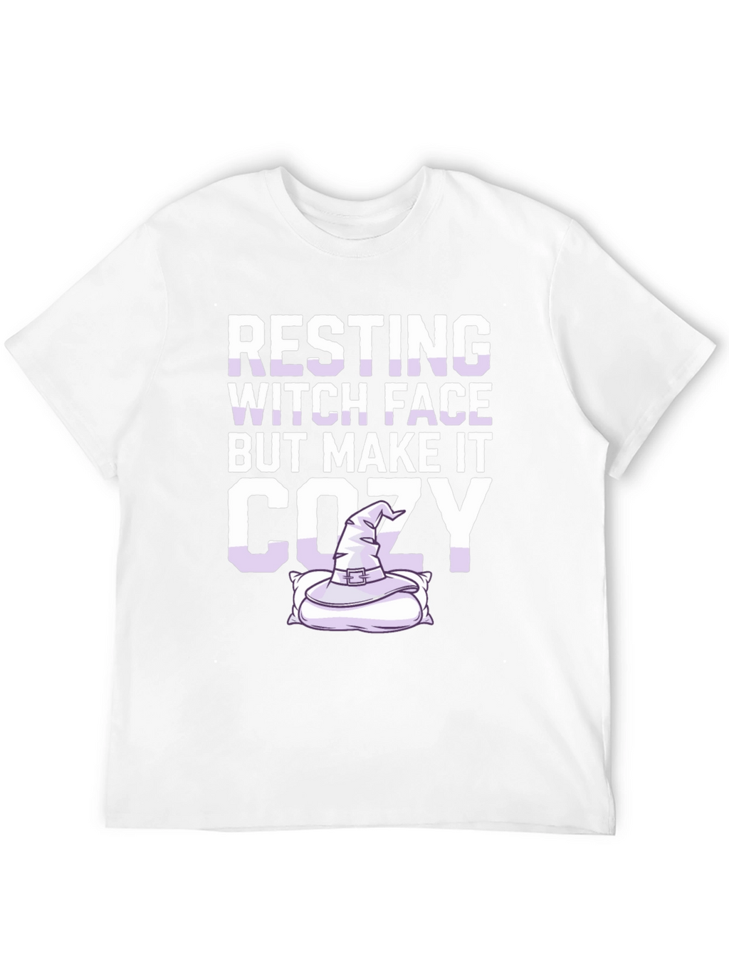 Resting Witch Face Cozy T-Shirt - Halloween Apparel