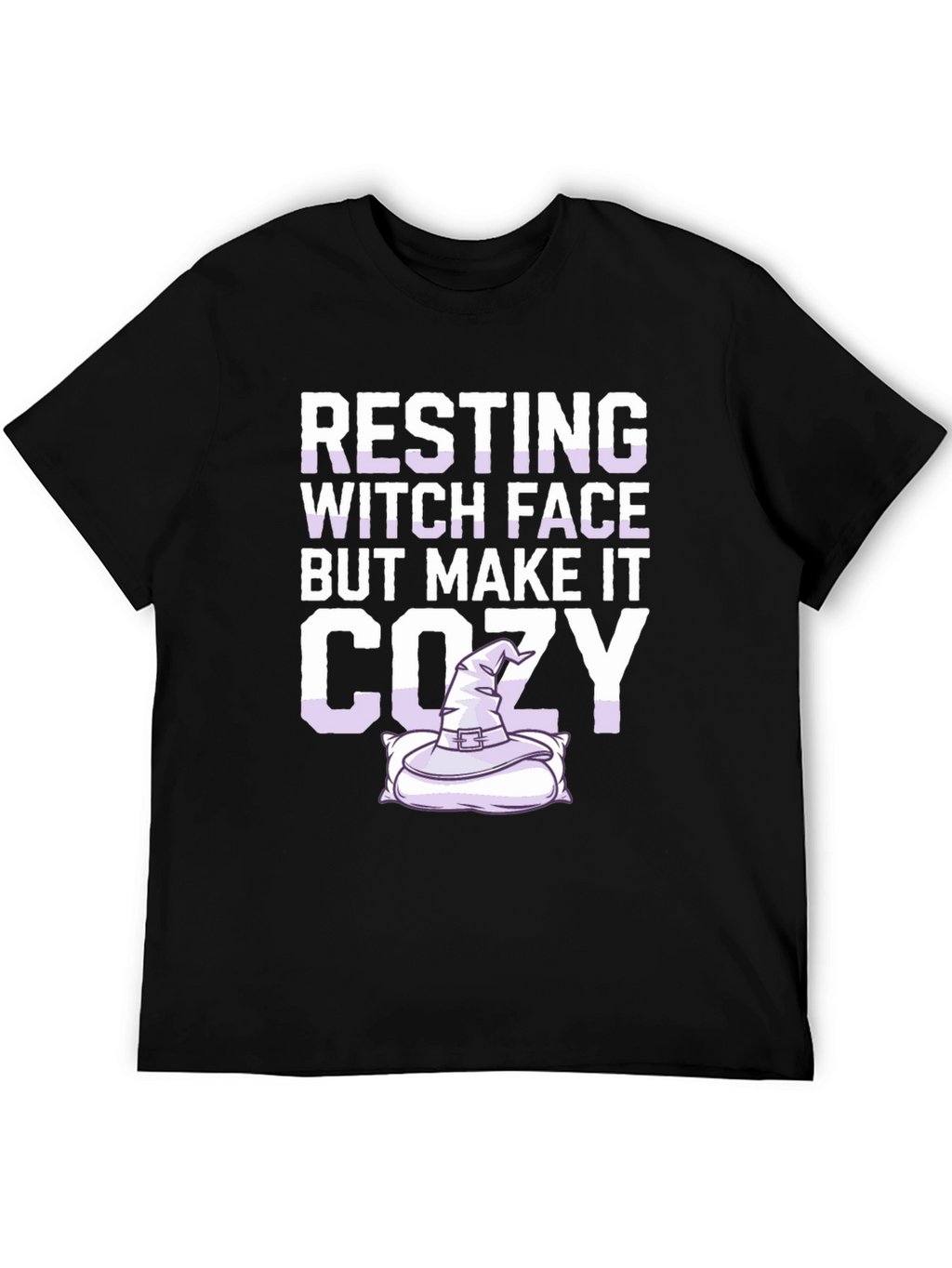 Resting Witch Face Cozy T-Shirt - Halloween Apparel
